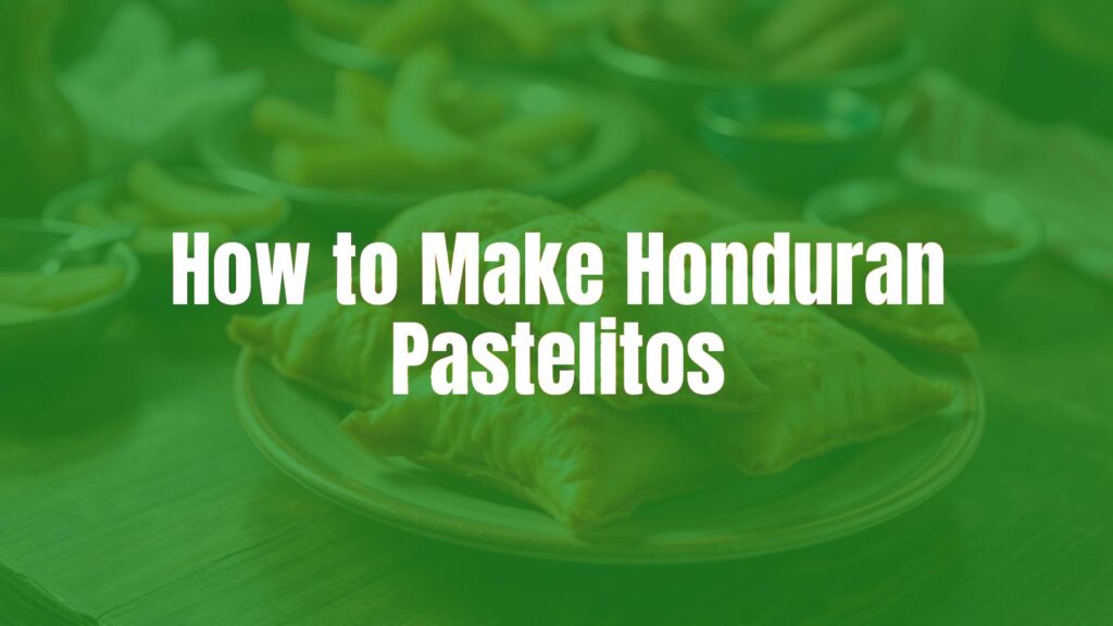 Golden fried Honduran pastelitos on a plate, crispy texture, warm lighting, traditional Honduran table setting, rustic background, appetizing food photography.