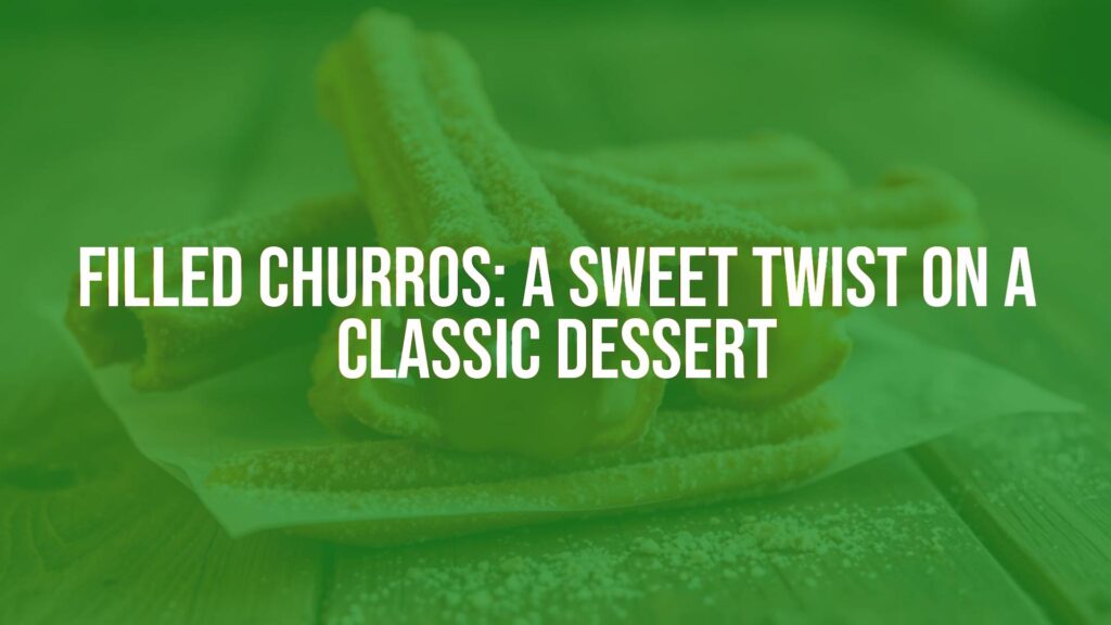 Golden brown filled churros with a gooey caramel center, crispy ridges, sprinkled with cinnamon sugar, on a wooden table, soft warm lighting, realistic.