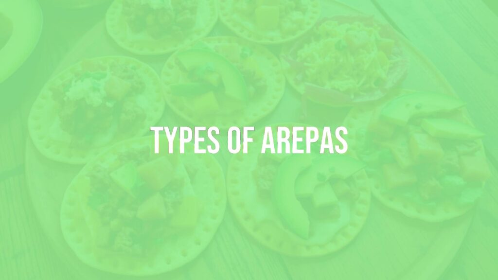 Assortment of colorful arepas, Colombian and Venezuelan style, some filled with cheese, meat, and avocado, arranged on a rustic wooden table, warm lighting, realistic.