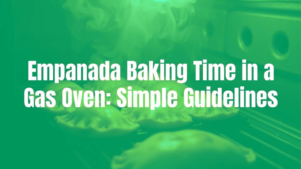 Golden-brown empanadas baking in a gas oven, crispy crust, steam rising, warm lighting, realistic.