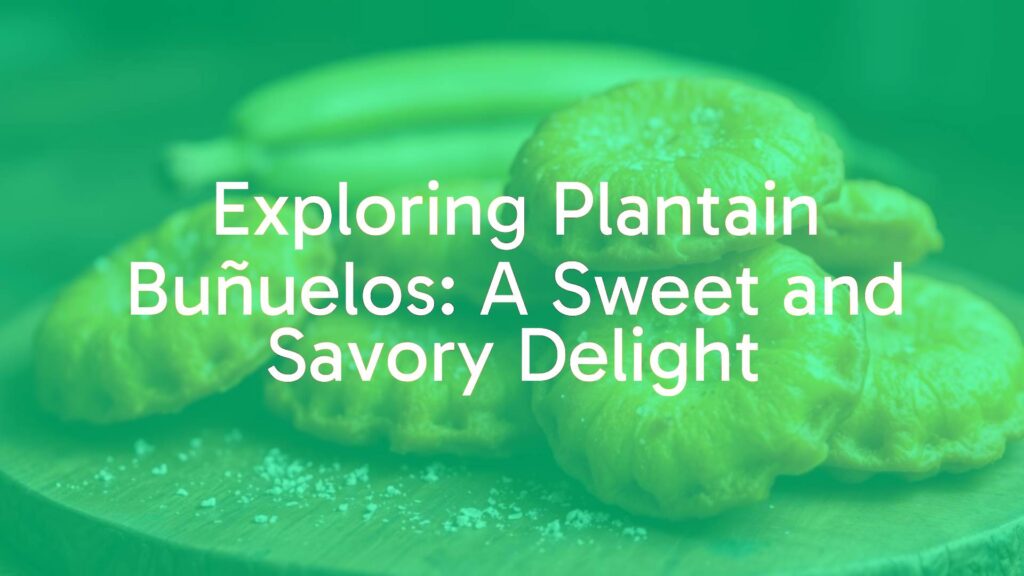 Golden crispy plantain buñuelos on a rustic wooden table, warm lighting, traditional Latin American dessert, ripe plantains, slightly sweet and savory, food photography style.