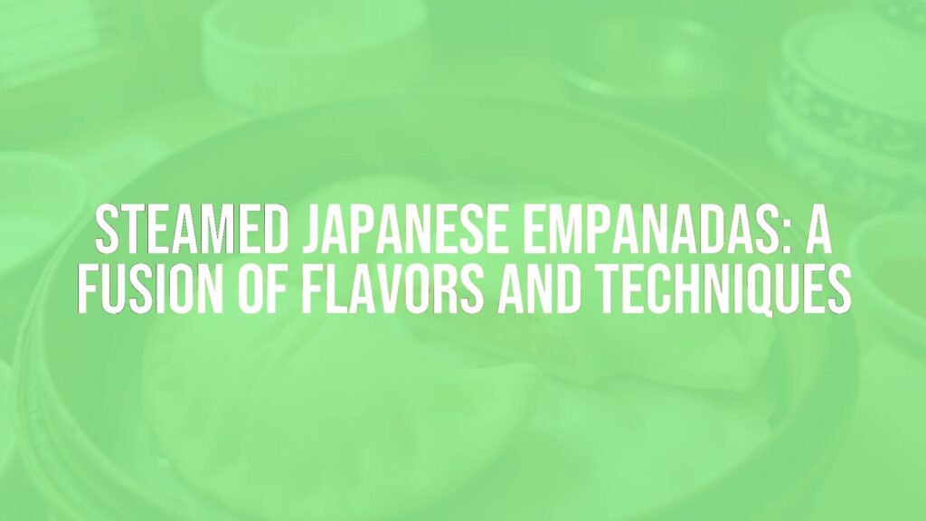 Steamed Japanese empanadas, half-moon shape with pleated edges, glossy mochi-like dough, delicate fillings, traditional Japanese kitchen setting, warm lighting, realistic.